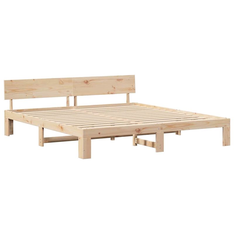 Casa si Gradina - Mobilier - Paturi si accesorii - Paturi - Cadru de pat cu tablie 180x200 cm din lemn masiv de pin - Infinity.ro