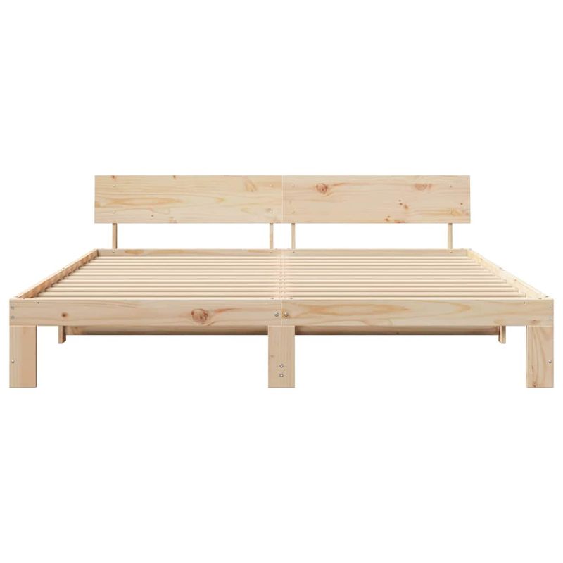 Casa si Gradina - Mobilier - Paturi si accesorii - Paturi - Cadru de pat cu tablie 180x200 cm din lemn masiv de pin - Infinity.ro
