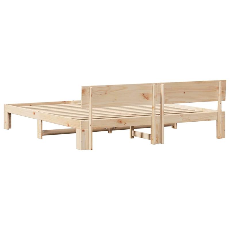 Casa si Gradina - Mobilier - Paturi si accesorii - Paturi - Cadru de pat cu tablie 180x200 cm din lemn masiv de pin - Infinity.ro