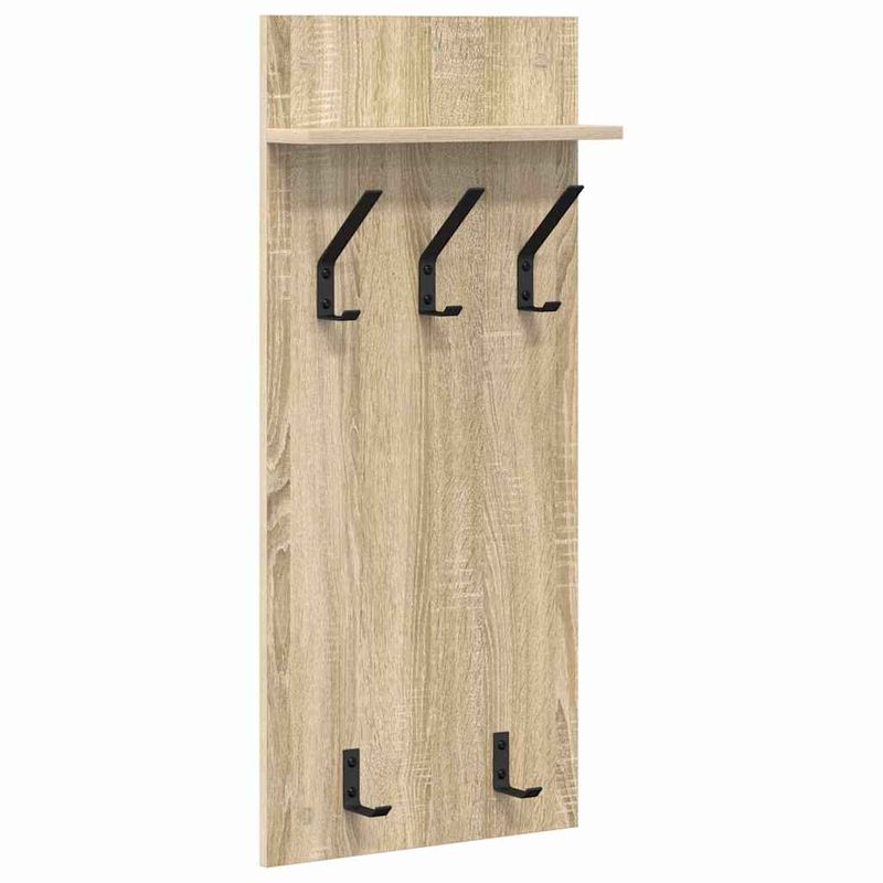 Casa si Gradina - Mobilier - Biblioteci si rafturi - Rafturi - Racator de paltoane montat pe perete cu raft Pe perete Stejar sonoma - Infinity.ro