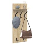 Casa si Gradina - Mobilier - Biblioteci si rafturi - Rafturi - Racator de paltoane montat pe perete cu raft Pe perete Stejar sonoma - Infinity.ro