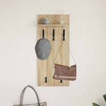 Casa si Gradina - Mobilier - Biblioteci si rafturi - Rafturi - Racator de paltoane montat pe perete cu raft Pe perete Stejar sonoma - Infinity.ro