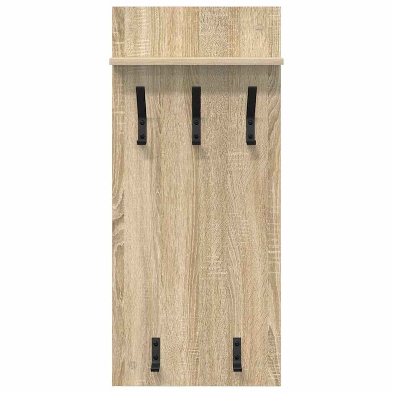 Casa si Gradina - Mobilier - Biblioteci si rafturi - Rafturi - Racator de paltoane montat pe perete cu raft Pe perete Stejar sonoma - Infinity.ro