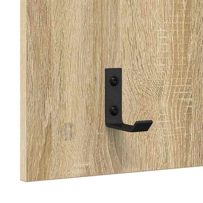 Casa si Gradina - Mobilier - Biblioteci si rafturi - Rafturi - Racator de paltoane montat pe perete cu raft Pe perete Stejar sonoma - Infinity.ro