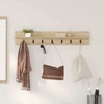 Casa si Gradina - Mobilier - Biblioteci si rafturi - Rafturi - Racator de paltoane montat pe perete cu raft Pe perete Stejar sonoma - Infinity.ro