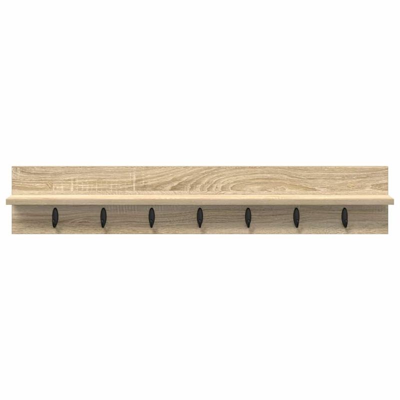 Casa si Gradina - Mobilier - Biblioteci si rafturi - Rafturi - Racator de paltoane montat pe perete cu raft Pe perete Stejar sonoma - Infinity.ro