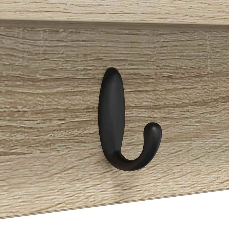 Casa si Gradina - Mobilier - Biblioteci si rafturi - Rafturi - Racator de paltoane montat pe perete cu raft Pe perete Stejar sonoma - Infinity.ro