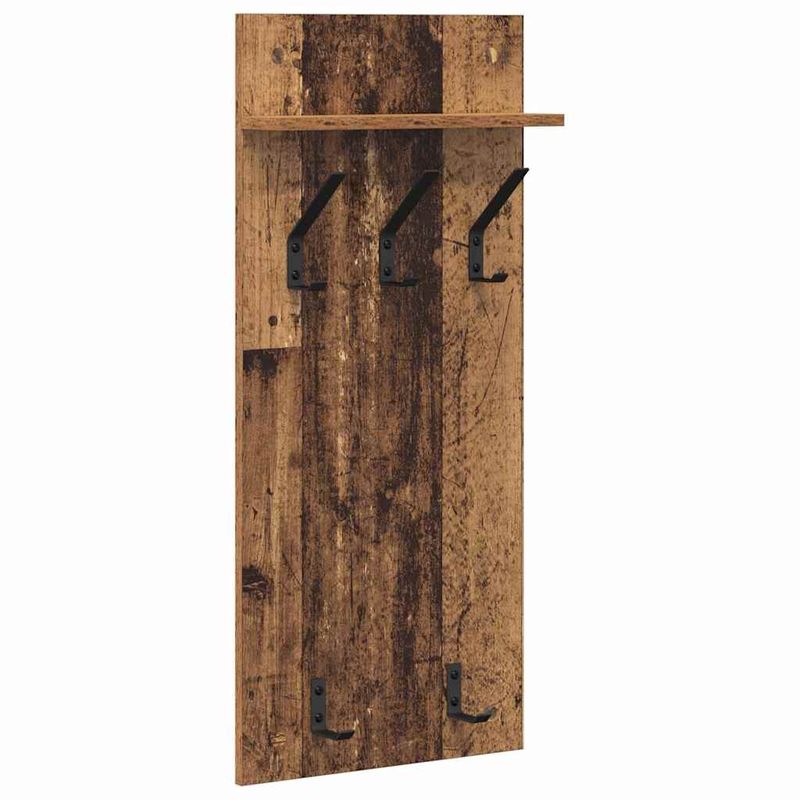 Casa si Gradina - Mobilier - Biblioteci si rafturi - Rafturi - Racator de paltoane montat pe perete Lemn vechi 90 x 40 x 10 cm - Infinity.ro