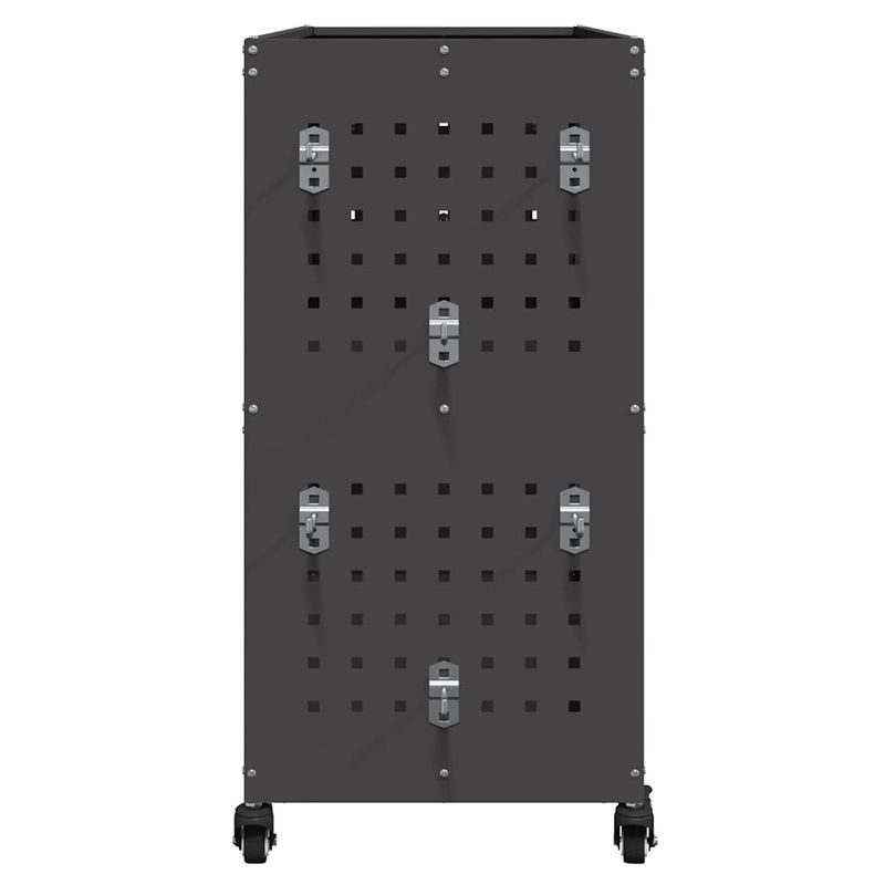 Casa si Gradina - Constructii - Depozitare, transport si protectie - Organizatoare si cutii scule - Carucior pentru unelte cu raft cu roata Negru 75 x 35 x 73 cm Metal - Infinity.ro