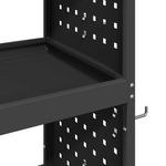 Casa si Gradina - Constructii - Depozitare, transport si protectie - Organizatoare si cutii scule - Carucior pentru unelte cu raft cu roata Negru 75 x 35 x 73 cm Metal - Infinity.ro