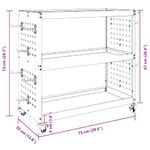 Casa si Gradina - Constructii - Depozitare, transport si protectie - Organizatoare si cutii scule - Carucior pentru unelte cu raft cu roata Negru 75 x 35 x 73 cm Metal - Infinity.ro