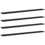 Casa si Gradina - Mobilier - Biblioteci si rafturi - Rafturi - Placa Raft pentru Carti 4 pcs Negru 100 x 40 x 1.5cm PAL - Infinity.ro