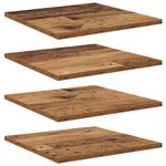 Casa si Gradina - Mobilier - Biblioteci si rafturi - Rafturi - Set 4 placi de raft - Lemn vechi - 40x40x1.5 cm - Din lemn prelucrat - Infinity.ro