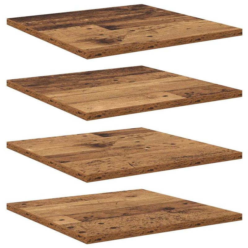 Casa si Gradina - Mobilier - Biblioteci si rafturi - Rafturi - Set 4 placi de raft - Lemn vechi - 40x40x1.5 cm - Din lemn prelucrat - Infinity.ro