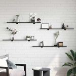 Casa si Gradina - Mobilier - Biblioteci si rafturi - Rafturi - Placa Raft pentru Carti 4 pcs Negru 100 x 40 x 1.5cm PAL - Infinity.ro