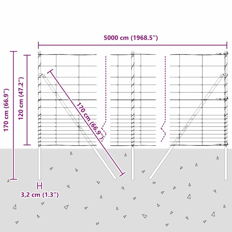 Casa si Gradina - Gradina si terasa - Garduri, panouri si accesorii - Gard pentru teren 1,2 x 50 m din otel galvanizat - Infinity.ro
