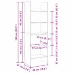 Casa si Gradina - Mobilier - Biblioteci si rafturi - Biblioteci - Dulap pentru carti stejar artizanal 60 x 35 x 180 cm - Infinity.ro