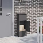 Casa si Gradina - Constructii - Depozitare, transport si protectie - Cutii postale - Cutie pentru colet Negru 44.5 x 29 x 110.5 cm Otel - Infinity.ro