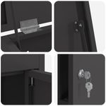 Casa si Gradina - Constructii - Depozitare, transport si protectie - Cutii postale - Cutie pentru colet Negru 44.5 x 29 x 110.5 cm Otel - Infinity.ro
