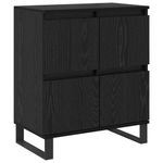 Casa si Gradina - Mobilier - Comode si corpuri - Comode - Bufet cu depozitare cu usa Negru 60 x 35 x 70 cm Lemn compozit - Infinity.ro