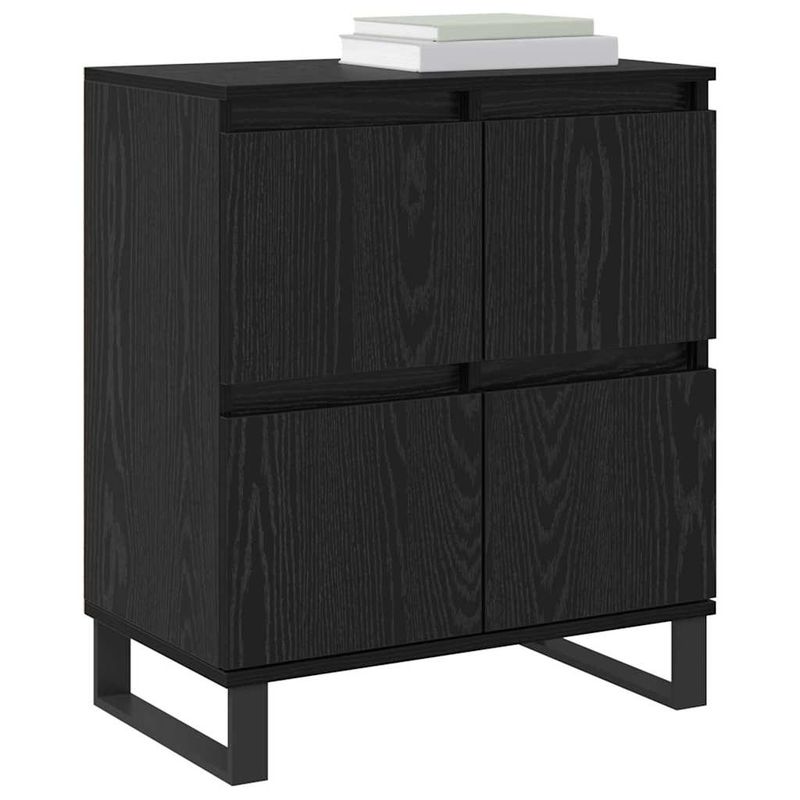 Casa si Gradina - Mobilier - Comode si corpuri - Comode - Bufet cu depozitare cu usa Negru 60 x 35 x 70 cm Lemn compozit - Infinity.ro