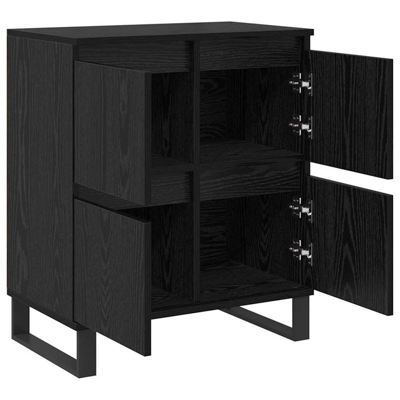 Casa si Gradina - Mobilier - Comode si corpuri - Comode - Bufet cu depozitare cu usa Negru 60 x 35 x 70 cm Lemn compozit - Infinity.ro