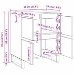 Casa si Gradina - Mobilier - Comode si corpuri - Comode - Bufet cu depozitare cu usa Negru 60 x 35 x 70 cm Lemn compozit - Infinity.ro