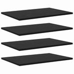 Casa si Gradina - Mobilier - Biblioteci si rafturi - Rafturi - Placa Raft pentru Carti 4 pcs Negru 100 x 40 x 1.5cm PAL - Infinity.ro