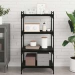 Casa si Gradina - Mobilier - Biblioteci si rafturi - Rafturi - Placa Raft pentru Carti 4 pcs Negru 100 x 40 x 1.5cm PAL - Infinity.ro