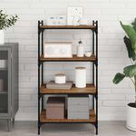 Casa si Gradina - Mobilier - Biblioteci si rafturi - Rafturi - Placa Raft pentru Carti cu raft 4 pcs Maro 100 x 40 x 1.5cm PAL - Infinity.ro