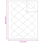 Casa si Gradina - Textile si covoare - Perne si pilote - Pilote - Pilota cu perna 2 pcs Alb 155 x 200 cm Microfibra - Infinity.ro