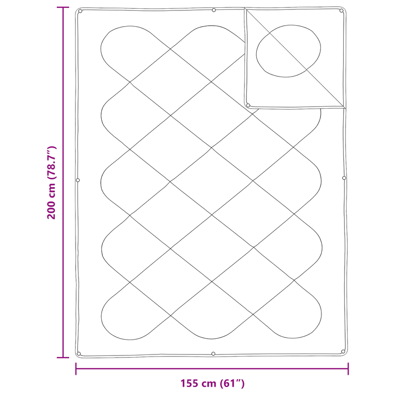 Casa si Gradina - Textile si covoare - Perne si pilote - Pilote - Pilota cu perna 2 pcs Alb 155 x 200 cm Microfibra - Infinity.ro