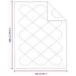 Casa si Gradina - Textile si covoare - Perne si pilote - Pilote - Pilota cu perna 2 pcs Alb 155 x 200 cm Microfibra - Infinity.ro