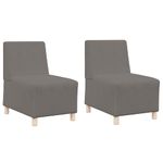 Casa si Gradina - Mobilier - Canapele si coltare - Canapele - Canapea Scaun 2 pcs Gri deschis 55 x 74 x 82 cm - Infinity.ro