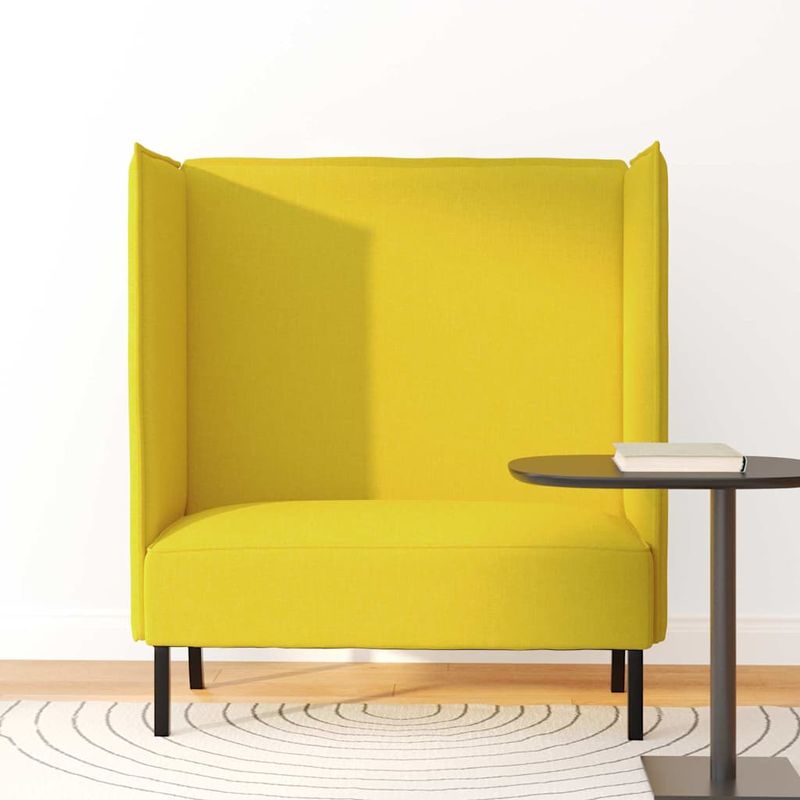 Casa si Gradina - Mobilier - Canapele si coltare - Canapele - Canapea inalta galben deschis 109x56x121 cm tesatura - Infinity.ro