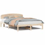 Casa si Gradina - Mobilier - Paturi si accesorii - Paturi - Cadru de pat cu spatar 160x200 cm din lemn masiv de pin - Infinity.ro