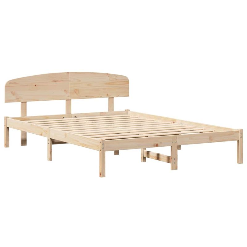 Casa si Gradina - Mobilier - Paturi si accesorii - Paturi - Cadru de pat cu spatar 160x200 cm din lemn masiv de pin - Infinity.ro