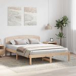 Casa si Gradina - Mobilier - Paturi si accesorii - Paturi - Cadru de pat cu spatar 160x200 cm din lemn masiv de pin - Infinity.ro