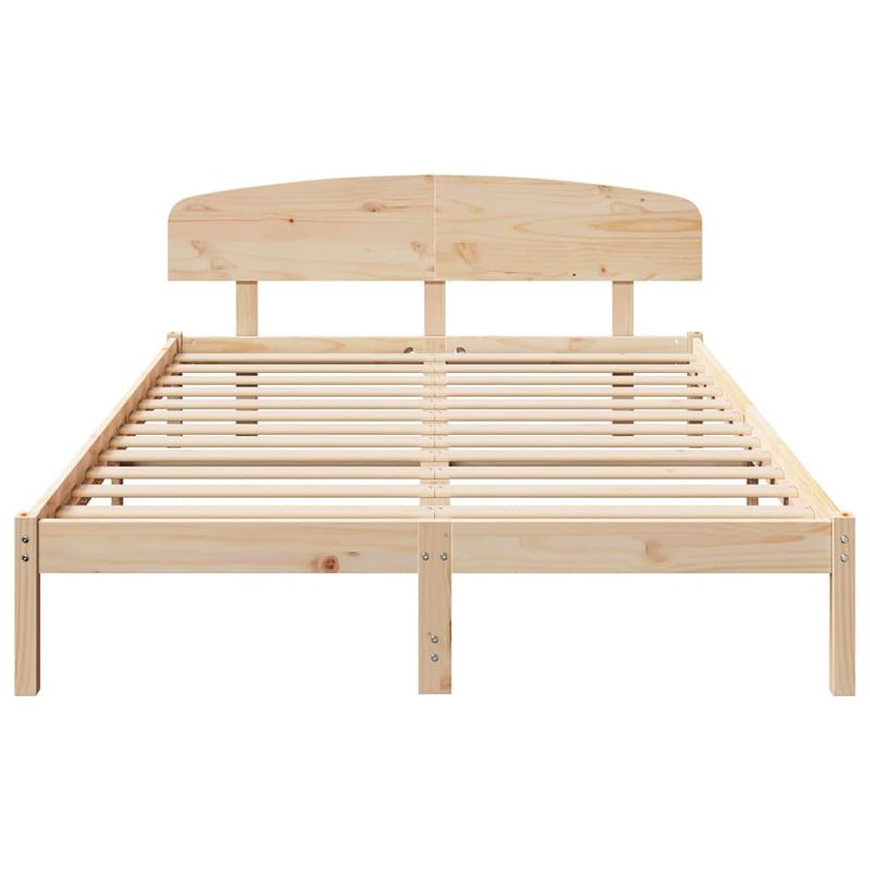 Casa si Gradina - Mobilier - Paturi si accesorii - Paturi - Cadru de pat cu spatar 160x200 cm din lemn masiv de pin - Infinity.ro