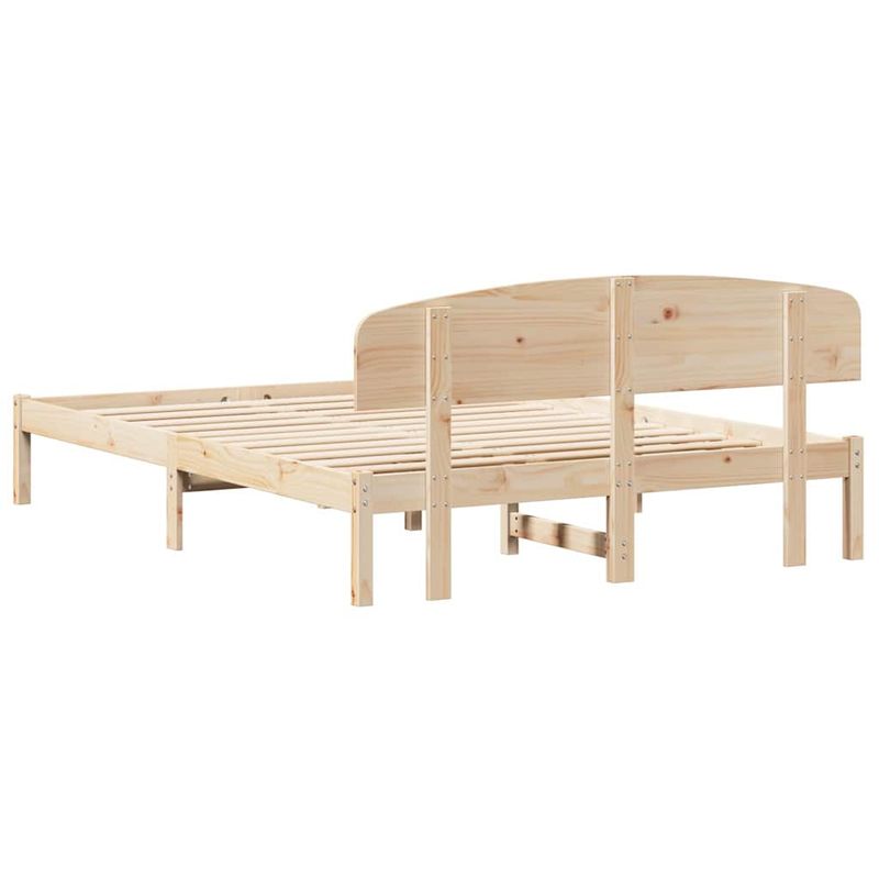 Casa si Gradina - Mobilier - Paturi si accesorii - Paturi - Cadru de pat cu spatar 160x200 cm din lemn masiv de pin - Infinity.ro