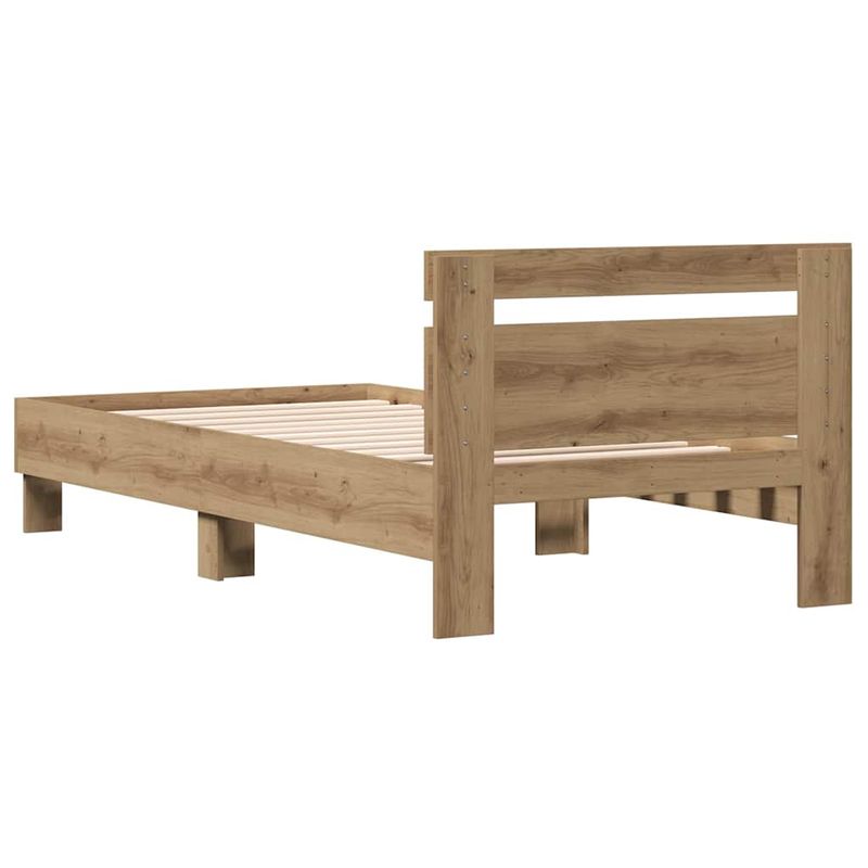 Casa si Gradina - Mobilier - Paturi si accesorii - Paturi - Cadru de pat din stejar Artisan de la , 90 x 190 cm, din lemn laminat. - Infinity.ro