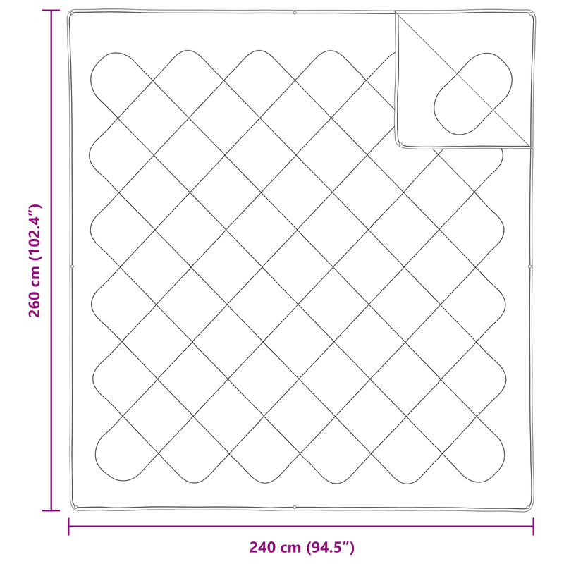 Casa si Gradina - Textile si covoare - Perne si pilote - Pilote - Pilota Altele cu perna 3 pcs Alb 240 x 260 cm Microfibra - Infinity.ro