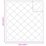 Casa si Gradina - Textile si covoare - Perne si pilote - Pilote - Pilota Altele cu perna 3 pcs Alb 240 x 220 cm Microfibra - Infinity.ro