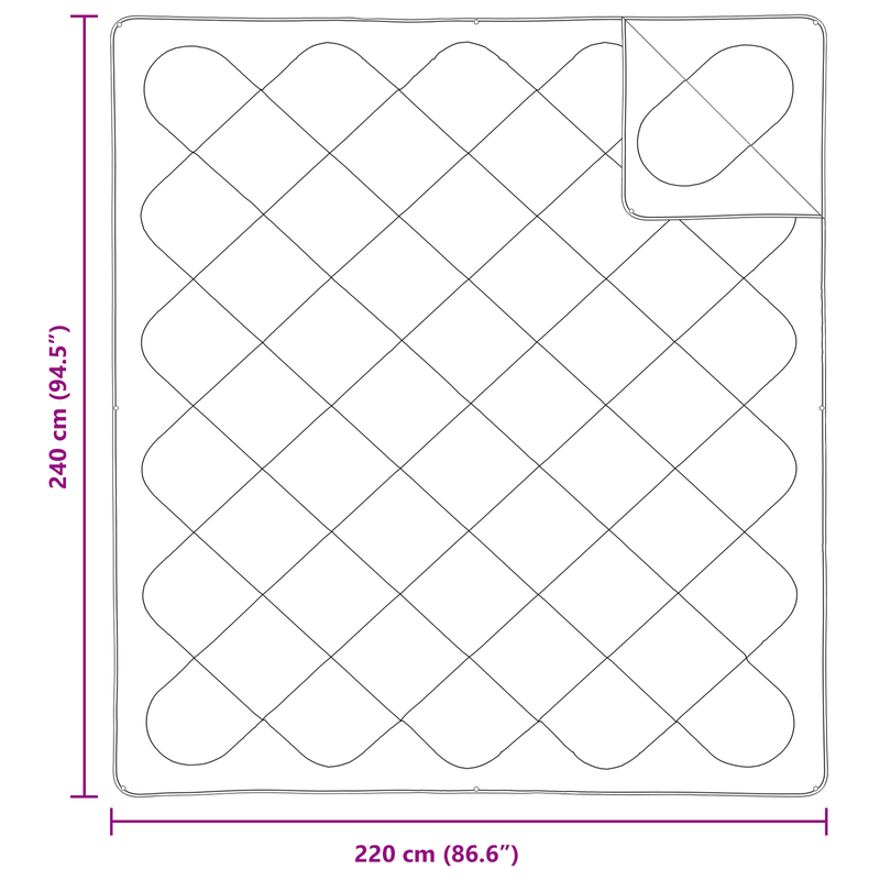 Casa si Gradina - Textile si covoare - Perne si pilote - Pilote - Pilota Altele cu perna 3 pcs Alb 240 x 220 cm Microfibra - Infinity.ro