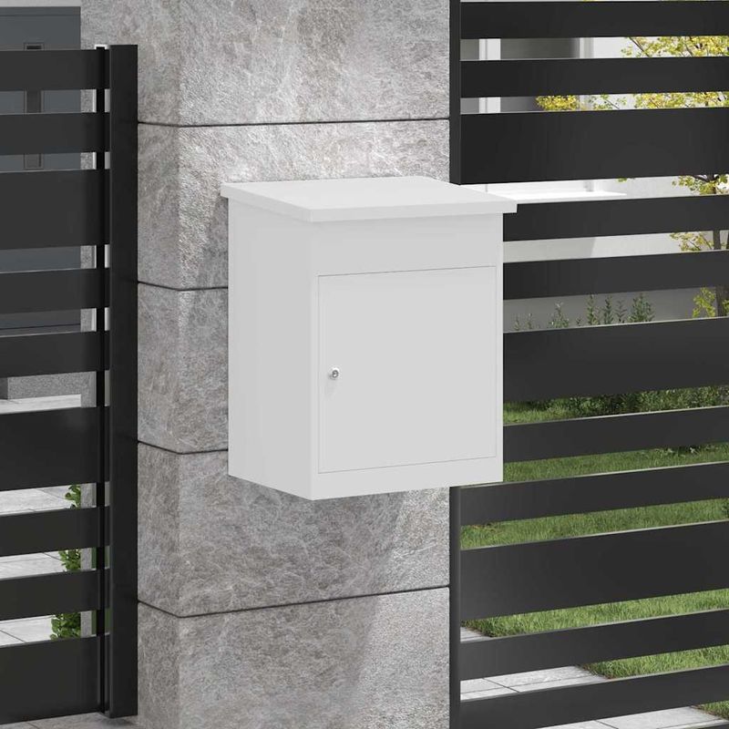 Casa si Gradina - Constructii - Depozitare, transport si protectie - Cutii postale - Cutie pentru colet Alb 44 x 35 x 59 cm Otel - Infinity.ro