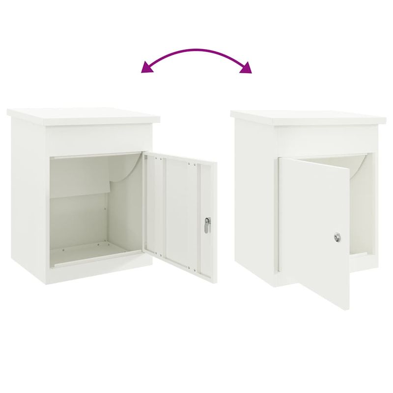 Casa si Gradina - Constructii - Depozitare, transport si protectie - Cutii postale - Cutie pentru colet Alb 44 x 35 x 59 cm Otel - Infinity.ro