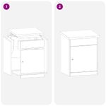 Casa si Gradina - Constructii - Depozitare, transport si protectie - Cutii postale - Cutie pentru colet Alb 44 x 35 x 59 cm Otel - Infinity.ro