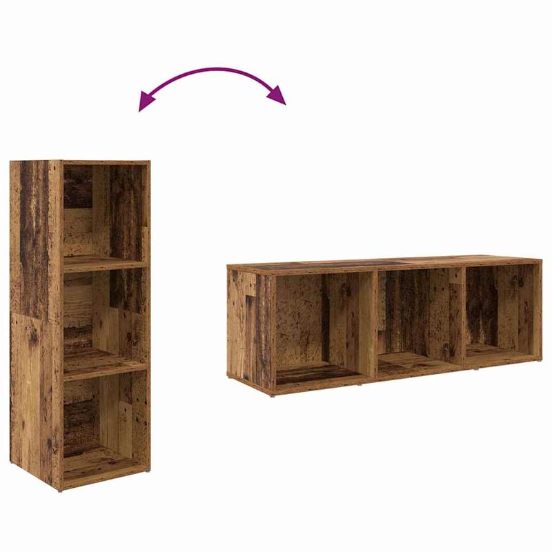 Casa si Gradina - Mobilier - Seturi de mobilier - Seturi living - Set dulap TV 3 pcs Maro 107 x 35 x 37 cm Lemn compozit - Infinity.ro