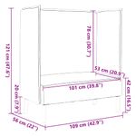 Casa si Gradina - Mobilier - Canapele si coltare - Canapele - Canapea cu spatar inalt maro inchis 109x56x121 cm din material textil - Infinity.ro