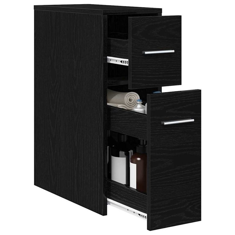 Casa si Gradina - Mobilier - Dulapuri si sifoniere - Dulapuri - Dulap de baie subtire Stejar negru 22 x 44 x 61.5 cm PAL - Infinity.ro